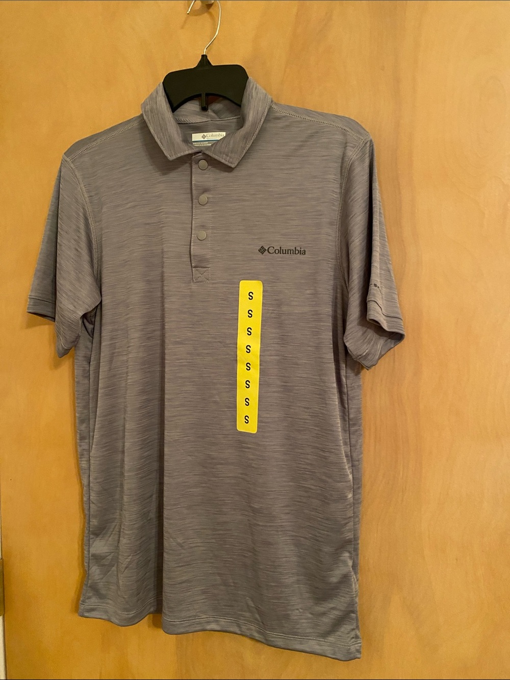NWT Columbia Men's Heather Gray Short-Sleeve Polo